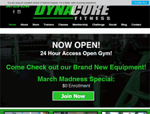 Tablet Screenshot of dynacorefitness.com